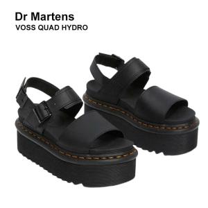 Dr. Martens ドクターマーチン 26725001 VOSS QUAD HYDRO ストラップ サンダル グラディエーター 軽い シャークソール 厚底 本革 レザー レディース プレゼント｜laxny-yh