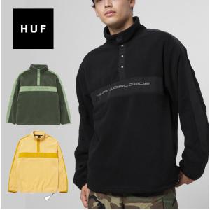 HUF ハフ フリース スウェット メンズ トップス 長袖 人気 メンズ US CASCADE POLAR FLEECE FL00151 ギフト 母の日｜laxny-yh