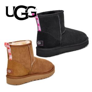 UGG アグ CLASSIC MINI II GRAPHIC LOGO 1110083 ムートンブーツ レディース モカシン Woman Ladies ショート ミニ クラシック ネオン ギフト｜laxny-yh