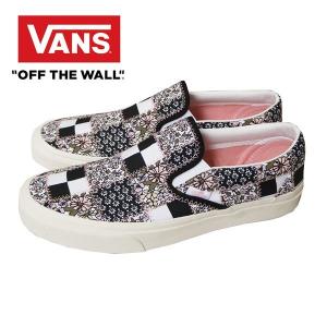 VANS CLASSIC SLIP-ON (PATCHWORK FLORAL) MULTI/MARSHMALLOW バンズ スリッポン スニーカー チェッカー