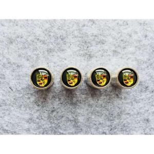 ポルシェ純正】ポルシェ クレスト バルブステム キャップ セット