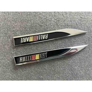 送料無料　RALLIART MITSUBISHI 三菱用★2枚セット カーステッカー エンブレム ブ...