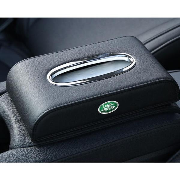 ランドローバー 車用ティッシュボックス PUレザー 高級ティッシュケース 磁石開閉 車内収納ケース ...
