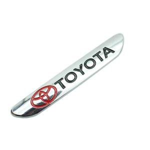 ◆トヨタ TOYOTA◆シルバー◆車テールステッカー バッジ 1個入 サイドメタルエンブレム テール装飾 デカール 車スタイリング 金属製 aaak qtm