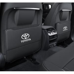 ◆トヨタ TOYOTA◆ブラック◆車用 シート バックカバー 汚れ防止カバー 蹴り防止 取付簡単 座席 シートバック カーグッズ 2枚セット aaam qtm