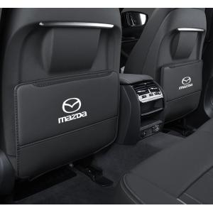 ◆マツダ MAZDA◆ブラック◆車用 シート バックカバー 汚れ防止カバー 蹴り防止 取付簡単 座席 シートバック カーグッズ 2枚セット aaam qtm