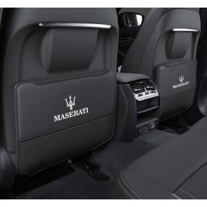 ◆マセラティ Maserati◆ブラック◆車用 シート バックカバー 汚れ防止カバー 蹴り防止 取付簡単 座席 シートバック カーグッズ 2枚セット aaam qtm