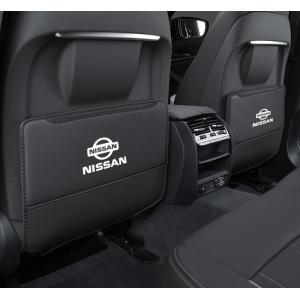 ◆日産 NISSAN◆ブラック◆車用 シート バックカバー 汚れ防止カバー 蹴り防止 取付簡単 座席 シートバック カーグッズ 2枚セット aaam qtm