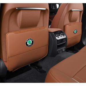 ◆シュコダ SKODA◆コニャックカラー◆車用 シート バックカバー 汚れ防止カバー 蹴り防止 取付簡単 座席 シートバック カーグッズ 2枚セット aaam qtm