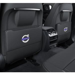 ◆ボルボ VOLVO◆ブラック◆車用 シート バックカバー 汚れ防止カバー 蹴り防止 取付簡単 座席 シートバック カーグッズ 2枚セット aaam qtm