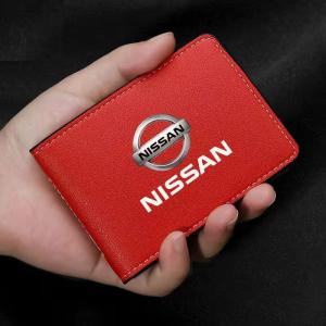 ◆日産 NISSAN◆レッド◆免許証ケース カードホルダー PU 名刺ファイル カード入れ クレジットカードケース カードケース 小銭入れ aaas qtm｜lazosourire