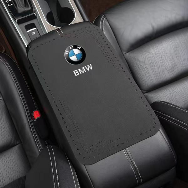 ◆BMW◆ブラック◆車 アームレストマット カー肘掛けカバー 保護 クッションパッド 滑り止め アル...