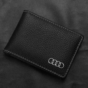 ◆アウディ AUDI◆ブラック◆免許証ケース カードケース カードホルダー 名刺ファイル カード入れ クレジットカードケース レザー 高品質 専車ロゴ aadp qtm