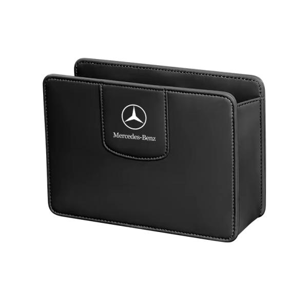 ★メルセデス・ベンツ BENZ★ブラック★車用ゴミ箱 PUレザー 多機能収納袋 収納ボックス 防水 ...