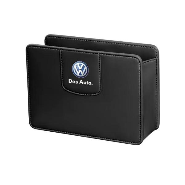 ★フォルクスワーゲン★ブラック★車用ゴミ箱 PUレザー 多機能収納袋 収納ボックス 防水 引っ掛け式...