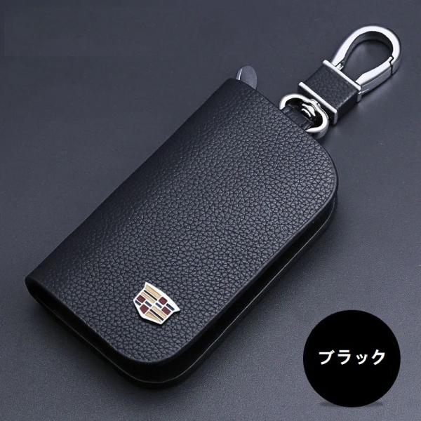 ★キャデラック Cadillac★ブラック★キーケース スマートキー レザーキーケース 車用 鍵 収...