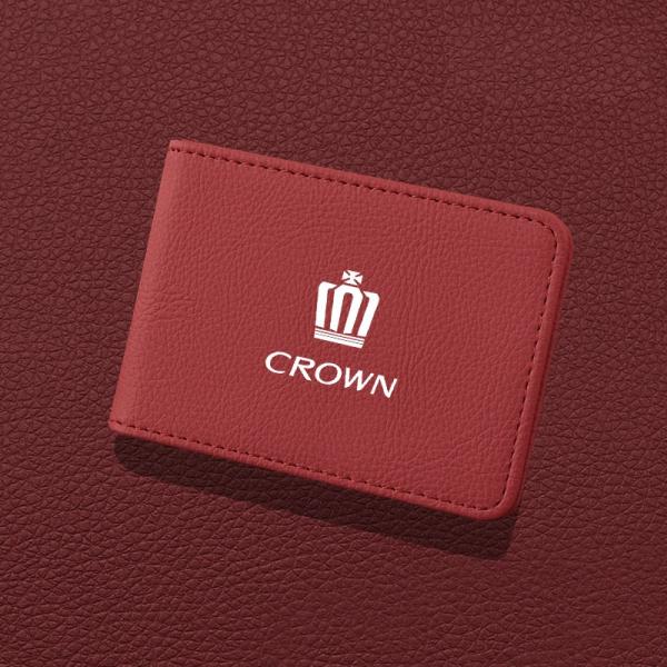 ★クラウン CROWN★レッド★カードケース 免許証ケース 名刺ファイル カード入れ クレジットカー...