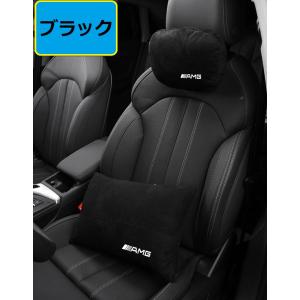 メルセデス　ブラックスェード調背当てクッション Mercedes-Benz（メルセデス・ベンツ） ◇メルセデス・ベンツ BENZ
