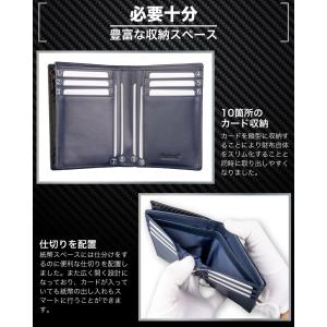 財布 メンズ L字型二つ折り財布 本革 革 父...の詳細画像2