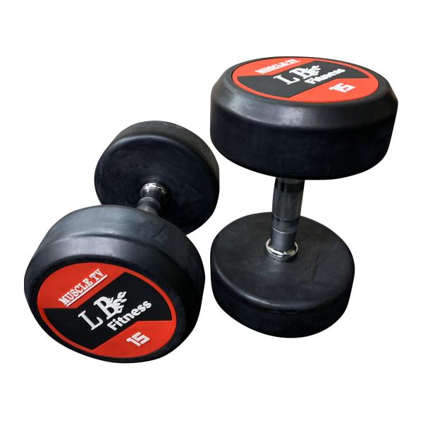 [業務用]ラバーダンベル 15kg×2個SET