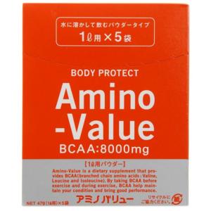 アミノバリュー（Amino-Value）（メンズ、キッズ）アミノバリュー パウダー8000 47g×5袋 アルギニン カリウム クエン酸 BCAA｜lbreath