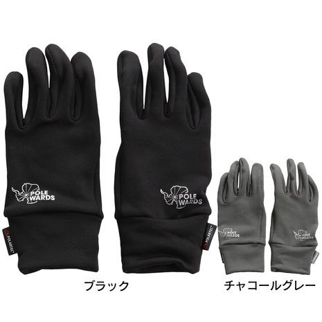 POLEWARDS（メンズ）スマホ操作可能 軽量 ストレッチ ポーラテックインナーグローブ PW27...