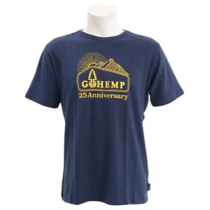 ゴーヘンプ（Gohemp）（メンズ）25th LOGO Mt. ベーシック 半袖Tシャツ GHC4200LGM NAVY｜lbreath