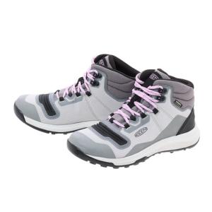 キーン（KEEN）（レディース）トレッキングシューズ ミドルカット 登山靴 テンポ フレックス ミッド ウォータープルーフ 1024847 グレー 防水｜lbreath