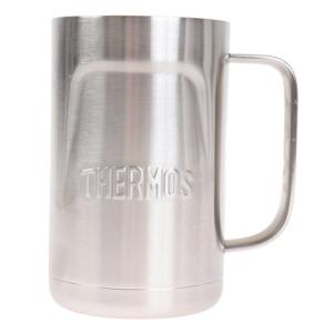 サーモス（THERMOS）（メンズ、レディース）ジョッキ ビール 保冷 保温 600ml 真空断熱ジョッキ JDK-600 S2 シルバー アウトドア キャンプ｜L-Breath Yahoo!店