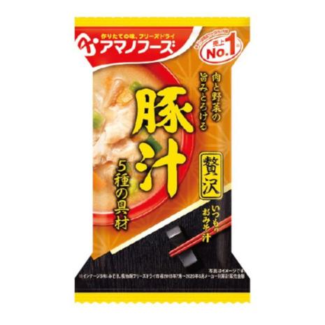 アマノフーズ（AMANO FOODS） フリーズドライ いつものおみそ汁贅沢 豚汁 即席 インスタン...