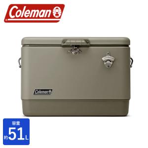 コールマン（Coleman） クーラーボックス 51L 保冷 54QT スチールベルトR クーラー セージ 2159598｜lbreath