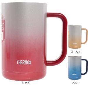 サーモス（THERMOS）（メンズ、レディース）食器 キャンプ アウトドア 真空断熱ジョッキ スパークリングレッド JDK-600C｜lbreath