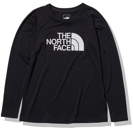 ノースフェイス（THE NORTH FACE）（レディース）ロングスリーブGTDロゴクルーシャツ N...