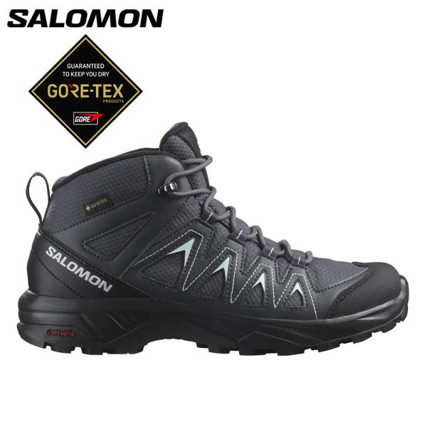 サロモン（SALOMON）（レディース）ゴアテックス トレッキングシューズ ハイカット 登山靴 X ...