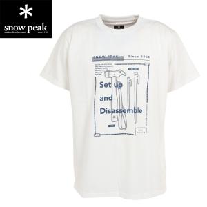 スノーピーク（snow peak）（メンズ）半袖Tシャツ Set Up and Disassemble SPS-TS-23SU002 WH ホワイト｜lbreath