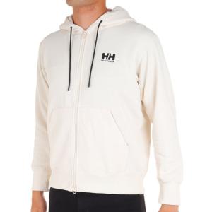 ヘリーハンセン（HELLY HANSEN）（メンズ）パーカー 長袖スウェット ロゴフルジップフーディー HH32376 IV アイボリー｜lbreath