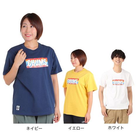 チャムス（CHUMS）（メンズ、レディース）半袖Tシャツ ロゴスターズアンドストライプTシャツ CH...