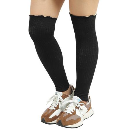 クー（Coo.）（レディース）レッグウォーマー 裏側シルク 901Q3OK0327 BLK 防寒 黒