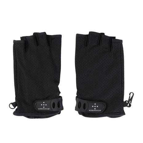 アクシーズクイン（AXESQUIN）（メンズ）トレッキング グローブ UV メッシュ フィンガーカッ...