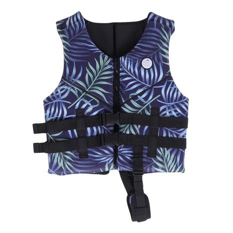 ラスティ（RUSTY）（キッズ）キッズ ライフジャケット 総柄フローティングベスト レジャー用 96...
