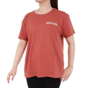 エーグル（AIGLE）（レディース）クルーネック ロゴ 半袖Tシャツ ZTFAV75-002｜lbreath