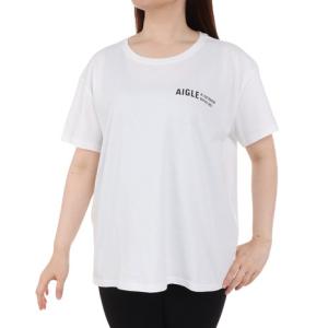 エーグル（AIGLE）（レディース）クルーネック ロゴ 半袖Tシャツ ZTFAV75-004｜lbreath