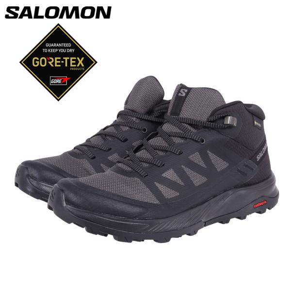 サロモン（SALOMON）（レディース）ゴアテックス トレッキングシューズ ハイカット 登山靴 アウ...