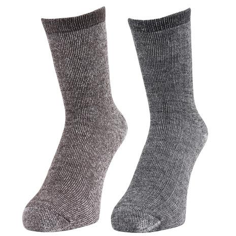 クー（Coo.）（メンズ）3層 クルー丈 ソックス 2足組 894Q4GSA0091 BRN 吸湿 ...