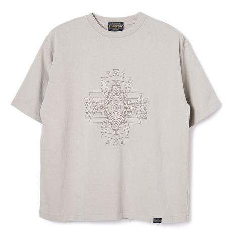 ペンドルトン（PENDLETON）（メンズ、レディース）半袖Tシャツ ピグメントダイ エンブロイダリ...