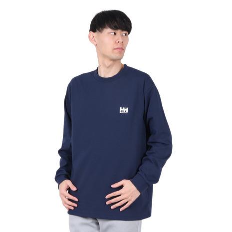 ヘリーハンセン（HELLY HANSEN）（メンズ）長袖Tシャツ スクエア ロゴ HH32521 O...