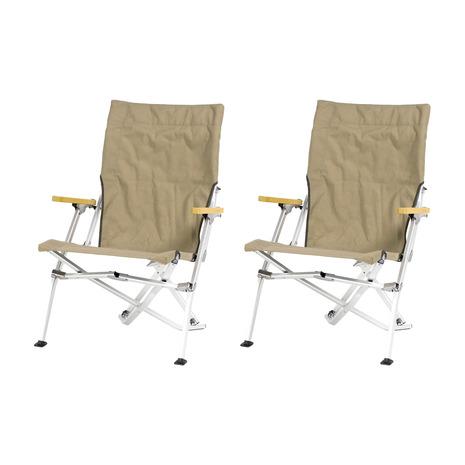 スノーピーク（snow peak） 椅子 チェアキャンプ ローチェア 30 カーキ 2個セット FK...