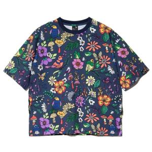 ゴースローキャラバン（GOSLOWCARAVAN）（メンズ）サッカー 総柄プリントTシャツ 366112 NAV