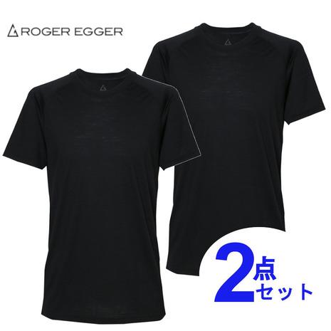 ロジャーエーガー（ROGEREGGER）（メンズ）2枚セット 半袖アンダーシャツ インナー エボウー...