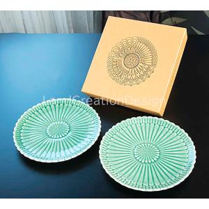 ジェンガラ　JENGGALA Frangipani Plate 7枚　バリ島 JENGGALA】 FRANGIPANI OVAL PARTIAL PATTERN PLATE